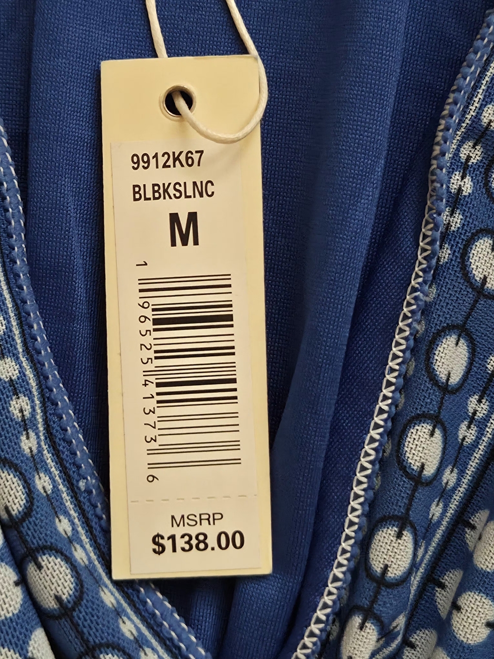 Max Studio Blue V-Neck Tiered Maxi Dress with Ditsy Print - Picture 4 of 7